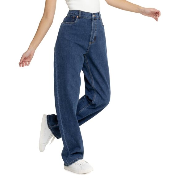 NEW DUER Midweight-Performance Loose Fit Jeans - Straight Leg Medium Blue 252 - Picture 5 of 6